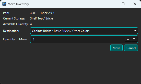 Move Inventory dialog